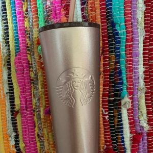 Starbucks rose gold Glitter cup!!
